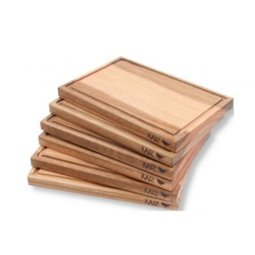 Platos de madera x 6