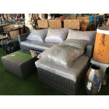 SIllon L con Mesa rattan Sintetico