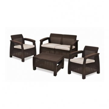 Set rattan sintetico doble